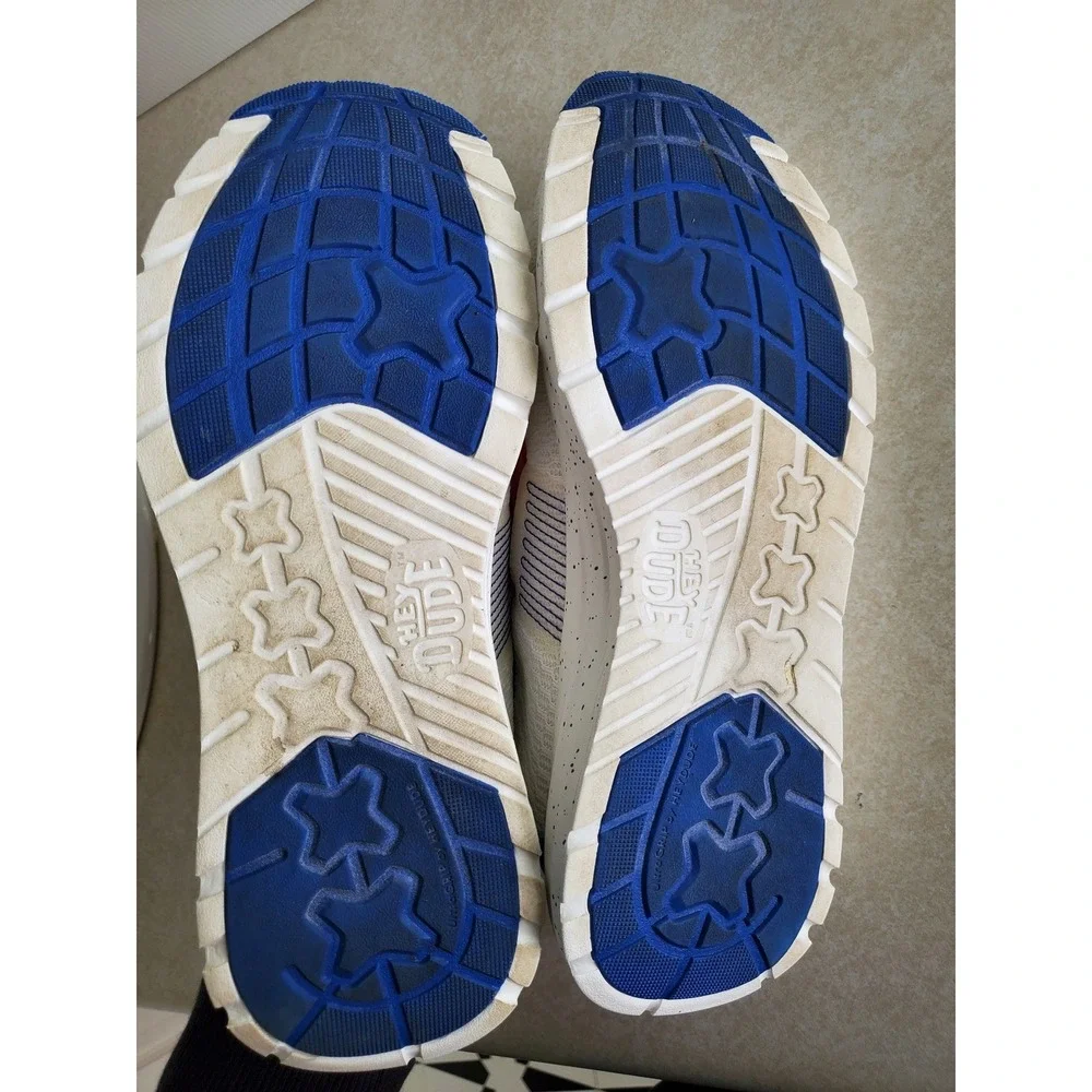 Hey Dude Sirocco Americana Varsity Blue White Red Sneakers Shoes Mens Size 11
